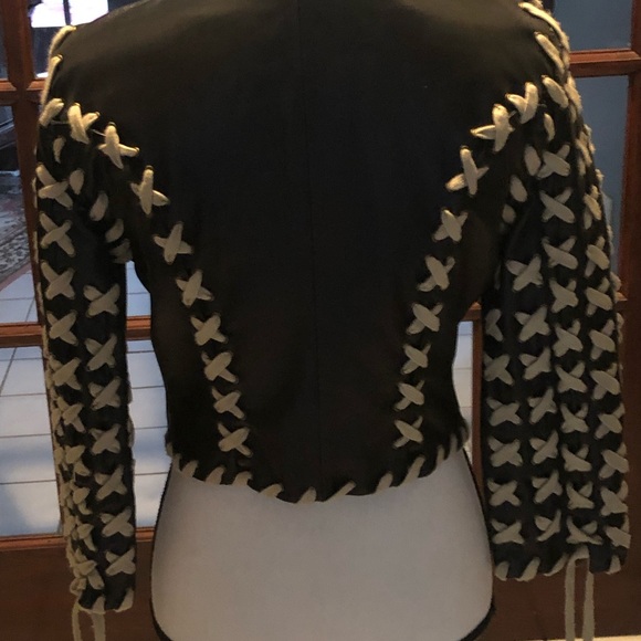 Vintage MOSCHINO couture leather jacket..ONE OF A KIND - Picture 9 of 9